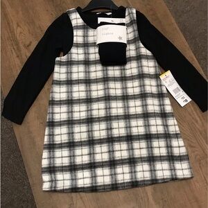 F&F Kids Black and White Checkered Dress